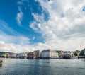 Modern pier architecture in Bergen, Norway