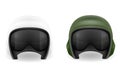 modern pilot helmet for a fighter or combat helicopter vector illustration