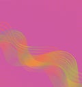 Modern pink abstract background design with flowing wavy colorful lines and shapes. Royalty Free Stock Photo