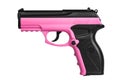 Modern pink air pistol isolated on white back Royalty Free Stock Photo