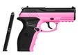 Modern pink air pistol isolated on white back Royalty Free Stock Photo