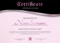 Modern Pink Certificate Diploma Template