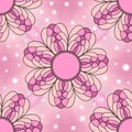 Modern pink floral seamless tiling texture