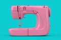 Modern Pink Sewing Machine Duotone. 3d Rendering