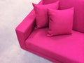 Modern pink sofa