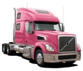 Modern truck Volvo VT880 in pink.