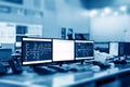 Modern plant control room Royalty Free Stock Photo
