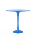 Modern Plastic Blue Round Table. 3d Rendering