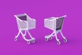 Modern plastic shopping cart trolleys