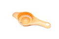 Modern plastic spoon egg separator isolated