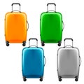 Modern plastic wheeled suitcase - baggage