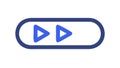 Modern Play Button with Double Arrow for Media and Forward Actions, vector design Generative AI Royalty Free Stock Photo
