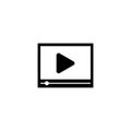 Modern play button icon for media player interface. Ideal for web and app design