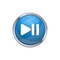 Modern Play Pause Icon Button Logo Royalty Free Stock Photo