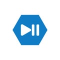 Modern Play Pause Icon Button Logo Royalty Free Stock Photo