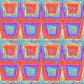 Ditzy pixel abstract rainbow seamless pattern backdrop. Modern playful variegated repeating graphic design for kids