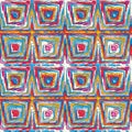 Ditzy pixel abstract rainbow seamless pattern backdrop. Modern playful variegated repeating graphic design for kids