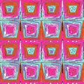 Ditzy pixel abstract rainbow seamless pattern backdrop. Modern playful variegated repeating graphic design for kids