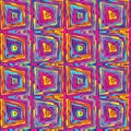 Ditzy pixel abstract rainbow seamless pattern backdrop. Modern playful variegated repeating graphic design for kids