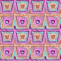 Ditzy pixel abstract rainbow seamless pattern backdrop. Modern playful variegated repeating graphic design for kids