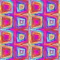 Ditzy pixel abstract rainbow seamless pattern backdrop. Modern playful variegated repeating graphic design for kids