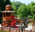 Modern playground in a leisure park