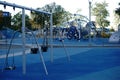 Modern playground with swings Royalty Free Stock Photo