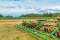 Modern Plow in Field Royalty Free Stock Photo