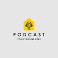 Modern Podcast House template logo design
