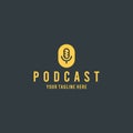 Modern Podcast template logo design