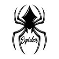 Modern poisonous black spider logo.