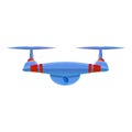 Modern police drone icon, cartoon style