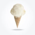 Modern polygon illustration of ice cream,