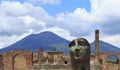 Modern Pompeii Art with Mount Vesuvius Royalty Free Stock Photo