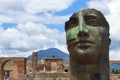 Modern Pompeii Art with Mount Vesuvius Royalty Free Stock Photo