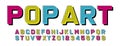 Modern Pop Art Font effect vector illustration Royalty Free Stock Photo