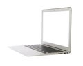 Modern popular business laptop computer with keyboard white screen Royalty Free Stock Photo