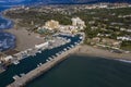 Aerial view of the port of cabopino in the municipality of Marbella, Andalusia Royalty Free Stock Photo
