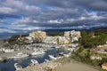Aerial view of the port of cabopino in the municipality of Marbella, Andalusia Royalty Free Stock Photo