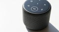 Modern portable bluetooth speaker with intuitive top controls and textured design Royalty Free Stock Photo