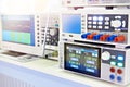 Modern power supply, spectrum analyzer devices Royalty Free Stock Photo