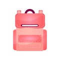 Modern practical backpack with extra pockets roomy shape for a fashionable teenager