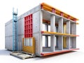 Modern Prefabricated HighStrength Concrete Building Components Optimized for Efficiency Durability and Sustainability Royalty Free Stock Photo