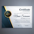 Modern premium certificate award design template