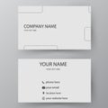 Vector business card template. Visiting card for business and pe Royalty Free Stock Photo