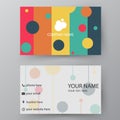 Vector business card template. Visiting card for business and pe Royalty Free Stock Photo