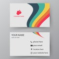 Vector business card template. Visiting card for business and pe Royalty Free Stock Photo