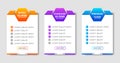 Modern pricing plans template elements vector. Isolated pricing or subscription plan for website or app. Pricing table compare web