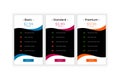 modern pricing table comparison business template