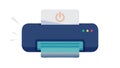 Modern Printer with Power Button Active Status, vector design Generative AI Royalty Free Stock Photo